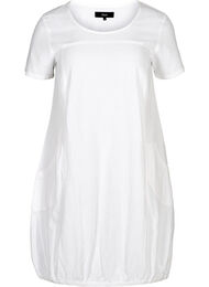 Lyhythihainen puuvillamekko , Valkoinen