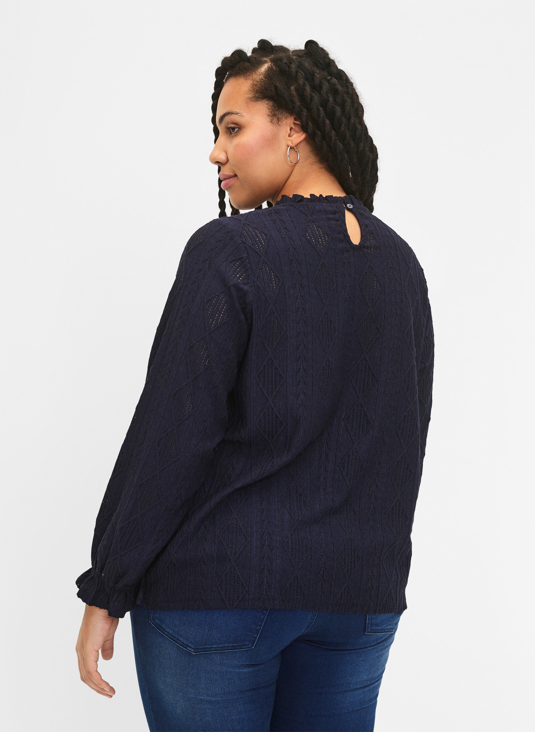 Zizzi Pusero, jossa on r&ouml;yhel&ouml;yksityiskohdat ja s&auml;vy s&auml;vyyn -kuviointi, Night Sky, Model image number 1