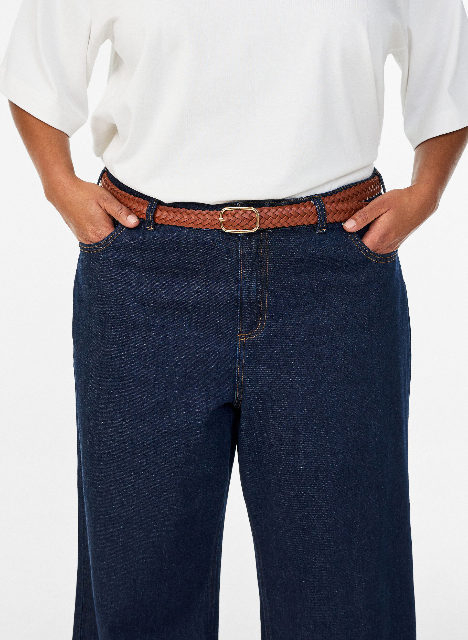 Zizzi Punottu vy&ouml; tekonahkaa, Ruskea, Model image number 0