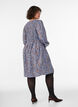Viscose-mekko smokkirypytyksell&auml; ja kauttaaltaan kuvioitu, Sininen, Model image number 2