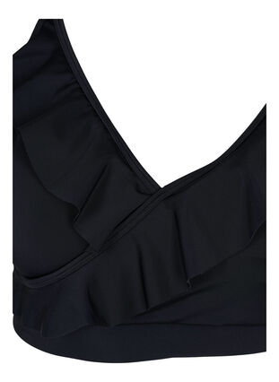 Bikiniyläosa röyhelöllä, Black, Packshot image number 2