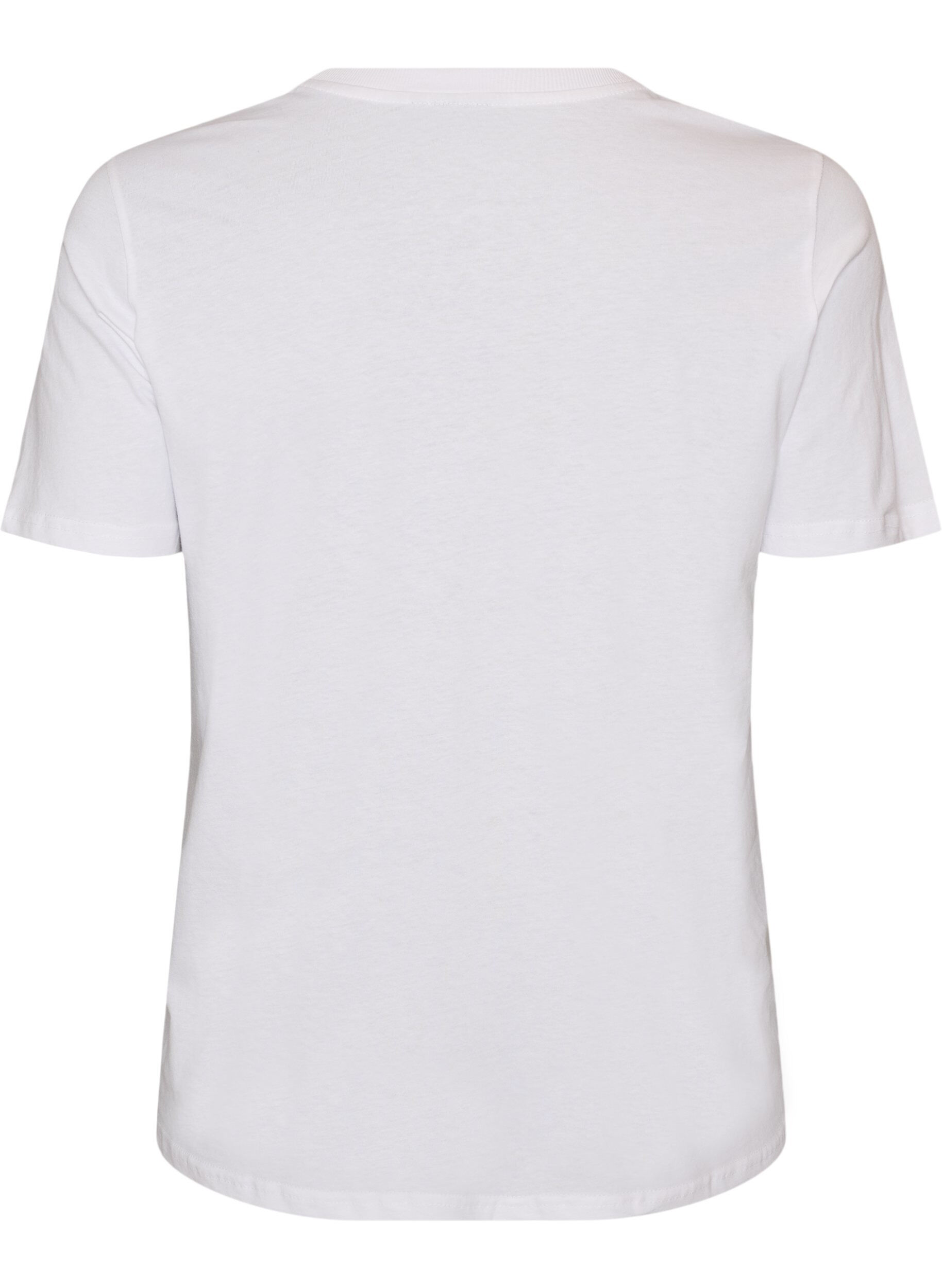 ZizziPuuvillainen T-paita printill&auml;, Valkoinen, Packshot image number 1