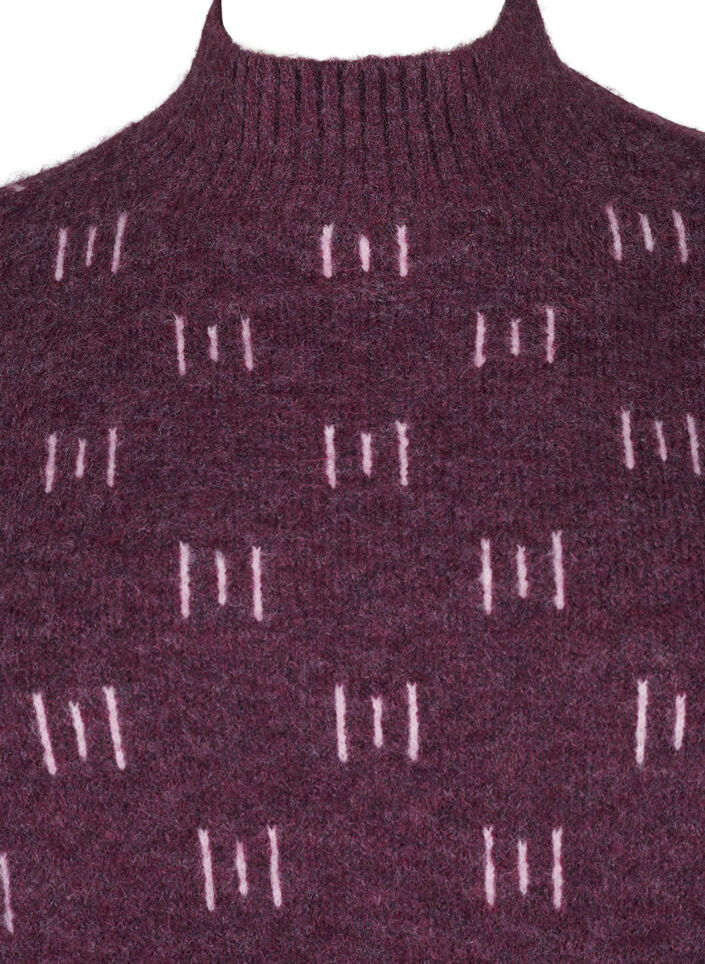 Kuvioitu neulepusero korkealla kaula-aukolla, Potent P. Mel. Comb, Packshot image number 2