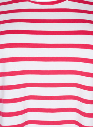 Raidallinen t-paita luomupuuvillaa, Bright Rose Stripes, Packshot image number 2