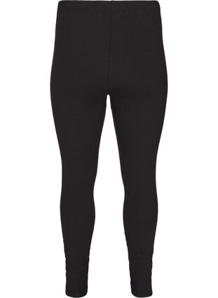 Puuvillaiset leggingsit vuorella, Black, Packshot image number 1