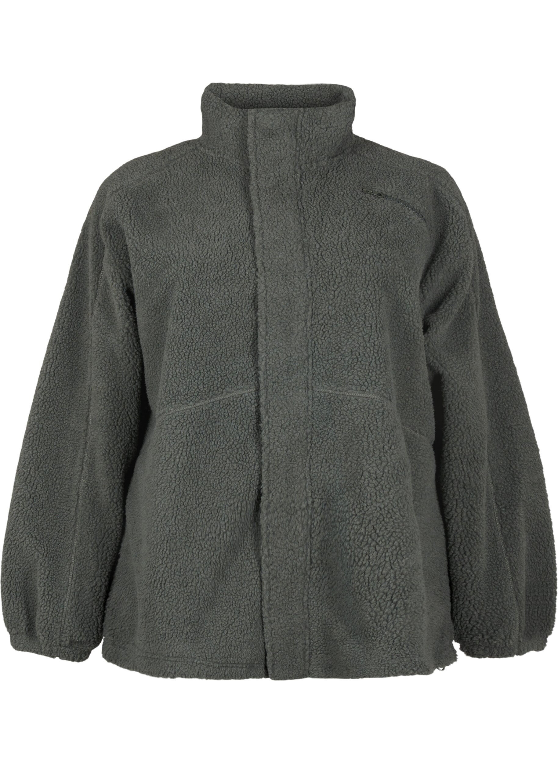Zizzi Fleece-takki taskuilla, Urban Chic, Packshot image number 0