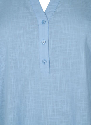 Puuvillainen paitapusero V-kaula-aukolla, Serenity, Packshot image number 2