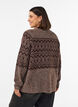 Jacquard-kuviollinen neuletakki, Ruskea, Model image number 2