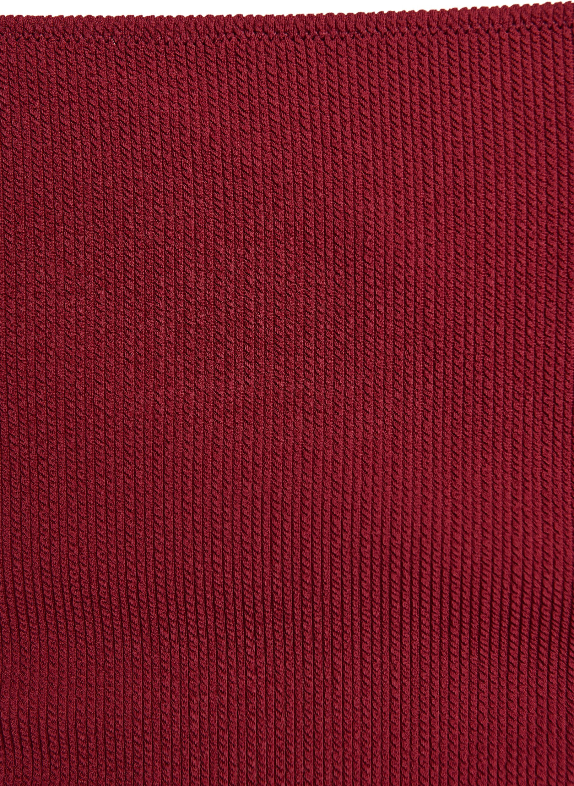 ZizziKorkeavy&ouml;t&auml;r&ouml;iset bikinialaosat tekstuurilla, Punainen, Packshot image number 2