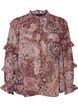 Pusero paisley-kuviolla ja r&ouml;yhel&ouml;yksityiskohdilla, Violetti, Packshot image number 0