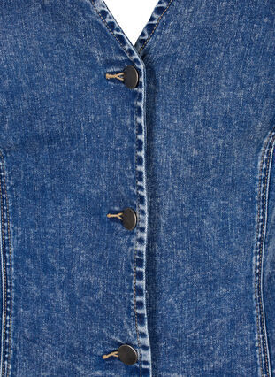 Slim fit -farkkuliivi napituksella, Blue Denim, Packshot image number 2