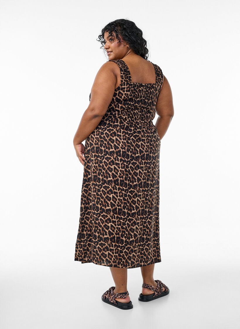 Kes&auml;mekko leveill&auml; olkaimilla, Ruskea, Model image number 1