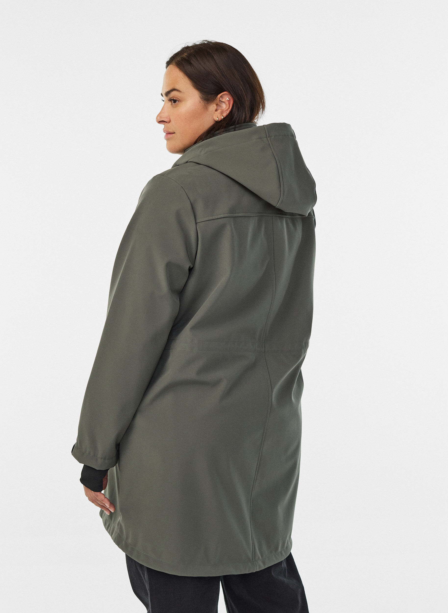Zizzi Softshell-takki irrotettavalla hupulla, Harmaa, Model image number 2