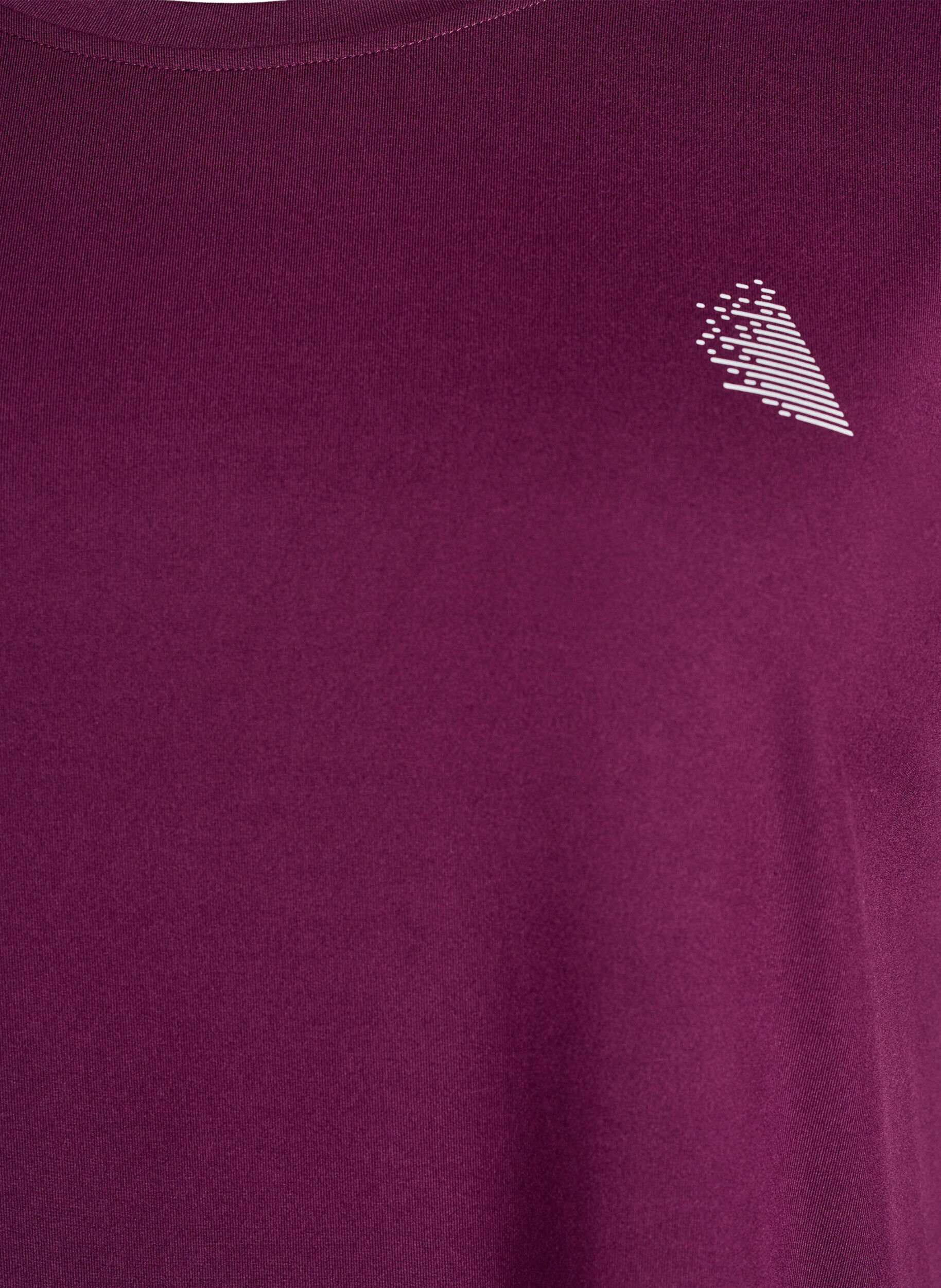 ZizziYksiv&auml;rinen treeni-T-paita, Violetti, Packshot image number 2