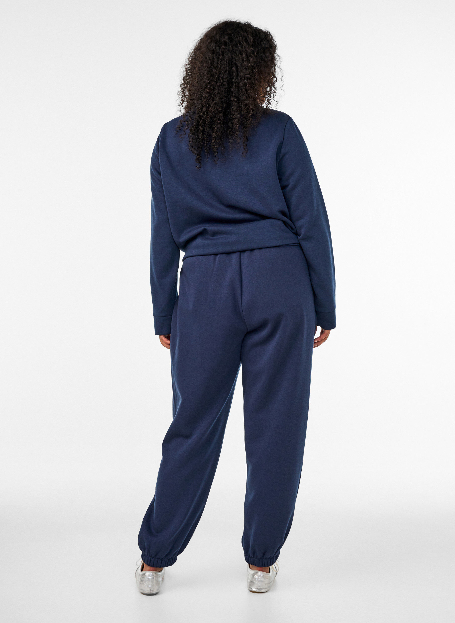 ZizziKorkeavy&ouml;t&auml;r&ouml;iset collegehousut kiristysny&ouml;rill&auml;, Sininen, Model image number 1