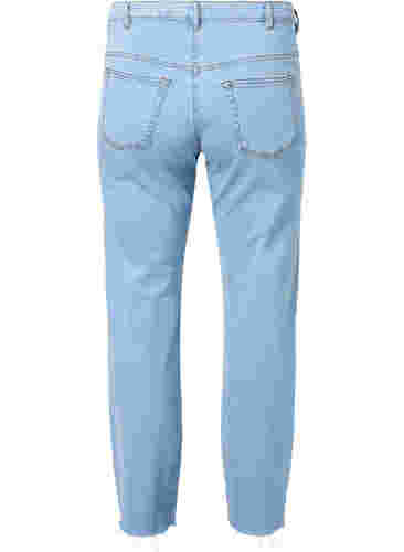 Korkeavyötäröiset Gemma-farkut reiällä polvessa, Ex Lgt Blue, Packshot image number 1