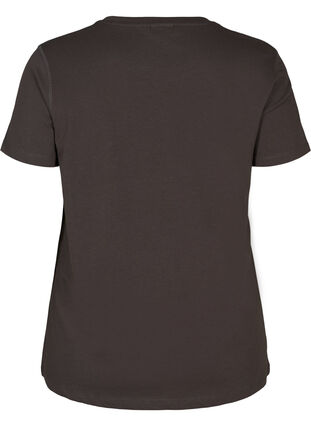Lyhythihainen t-paita puuvillasta printillä, Grey, Packshot image number 1