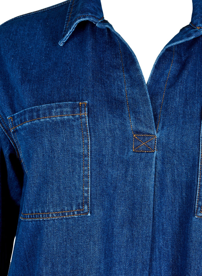 Denimpaita kauluksella, Unwashed, Packshot image number 2