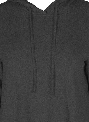 Pitkähihainen mekko hupulla , Dark Grey Melange, Packshot image number 2