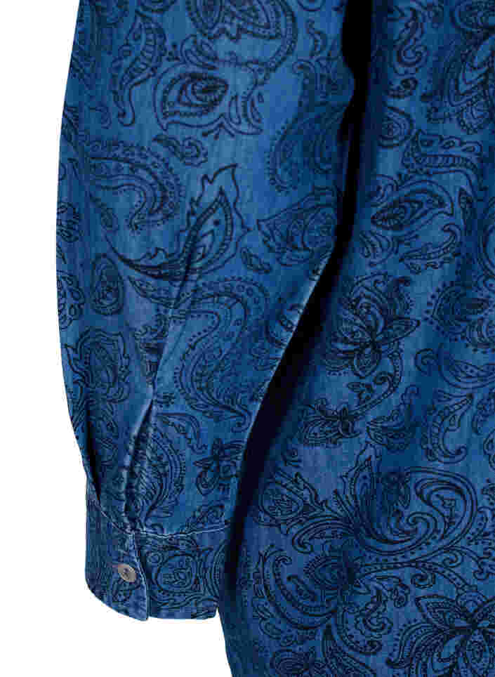 Puuvillapaita paisley-kuosilla, Blue Paisley, Packshot image number 3