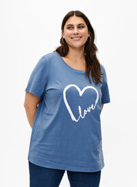 Puuvillainen T-paita painatuksella, Moonlight W.Heart L., Model