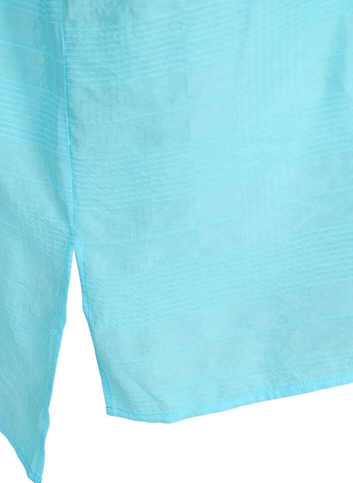 Pitkä viskoosipaita tekstuurilla, Bachelor Button, Packshot image number 3