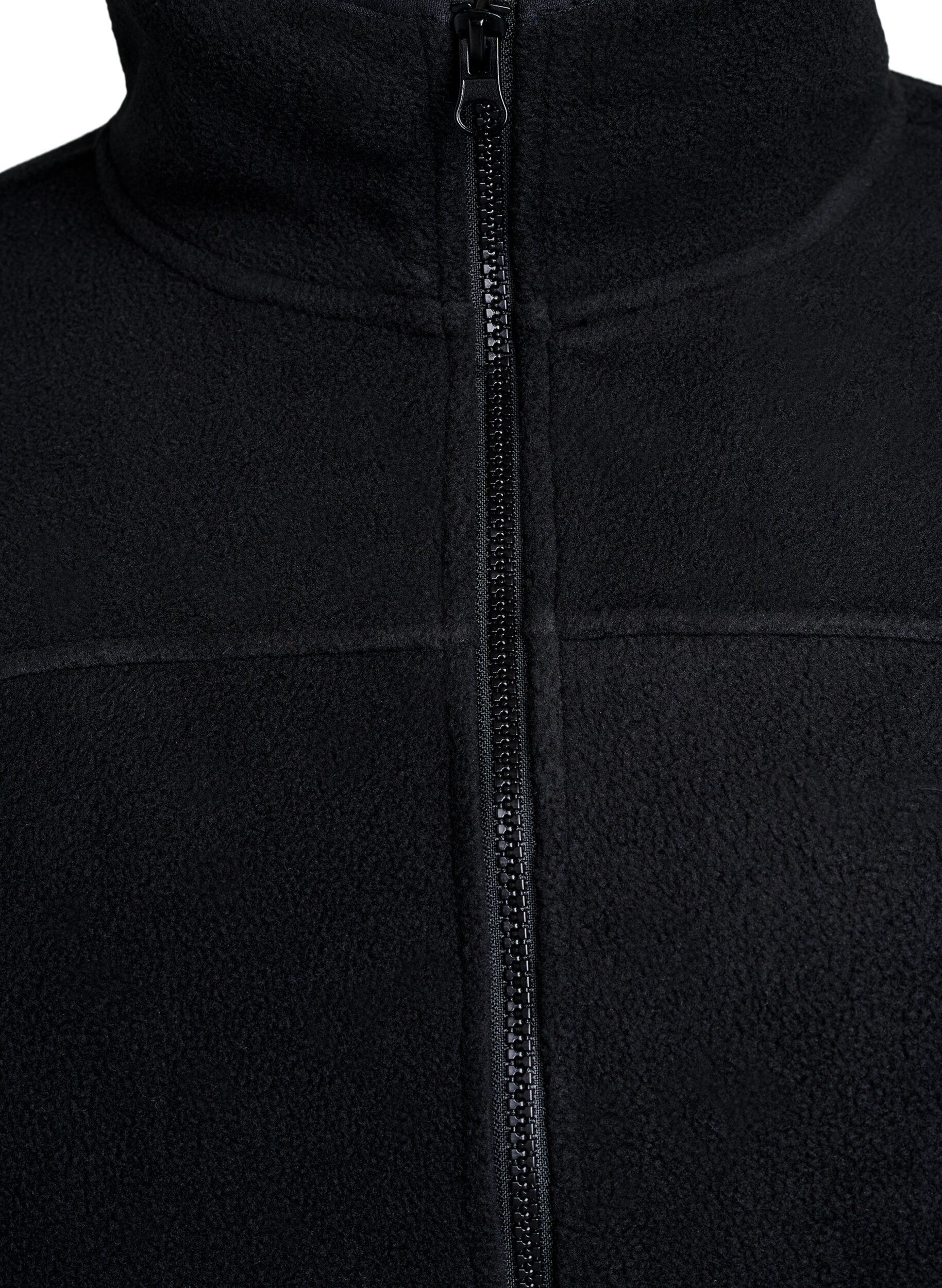 ZizziFleecetakki taskuilla, Musta, Packshot image number 2