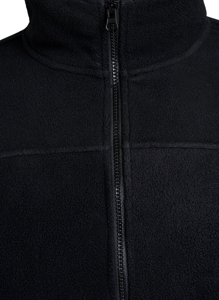 Fleecetakki taskuilla, Musta, Packshot image number 2