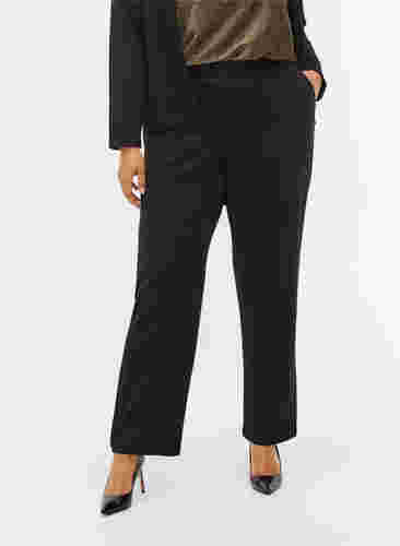 Leveät housut taskuilla , Black, Model image number 2