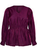 Kiilt&auml;v&auml; viskoosipusero peplum-efektill&auml;, Violetti, Packshot image number 0
