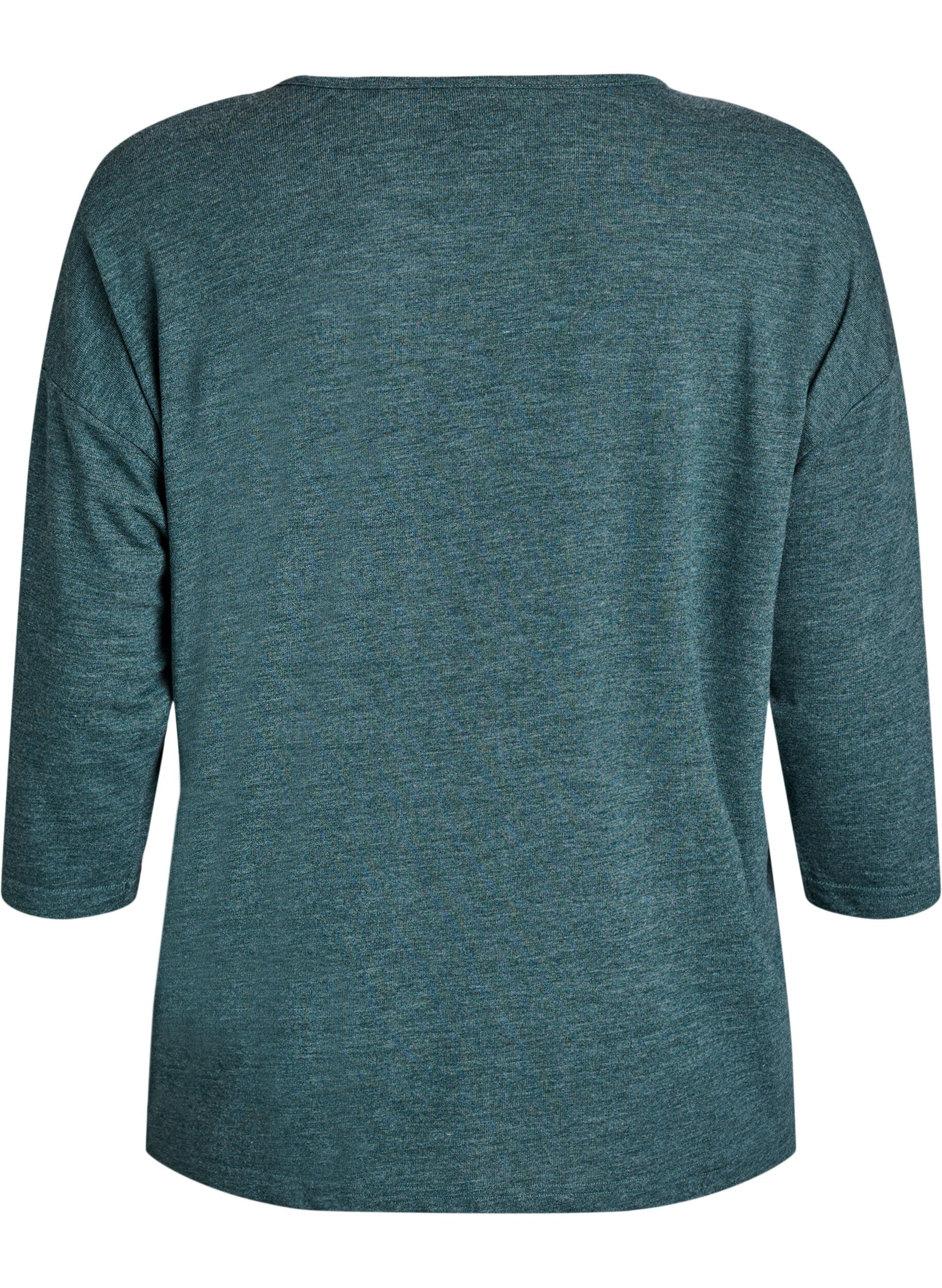 ZizziJersey -pusero 3/4-hihoilla, Vihre&auml;, Packshot image number 1