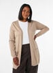 Pitk&auml; neuletakki viskoosisekoitteesta, Beige, Model image number 0
