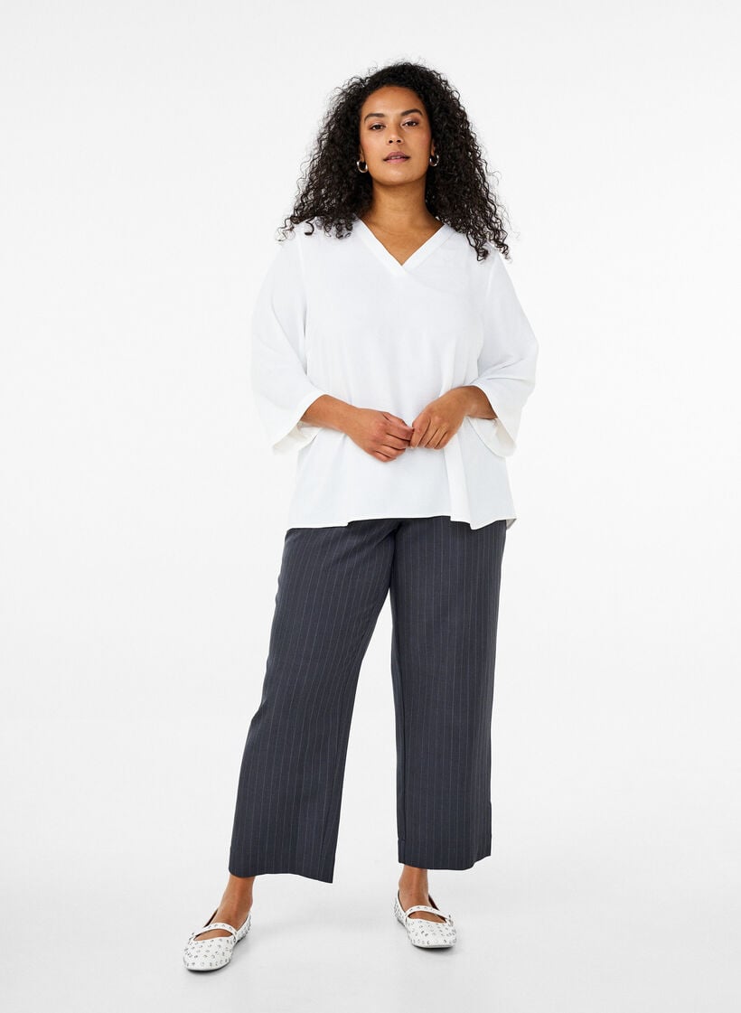 Pusero 3/4-hihoilla, Vanilja, Model image number 1