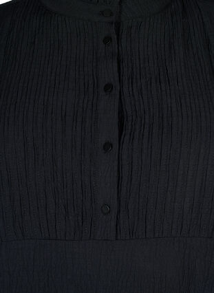 Pitkähihainen pusero röyhelökauluksella, Black, Packshot image number 2