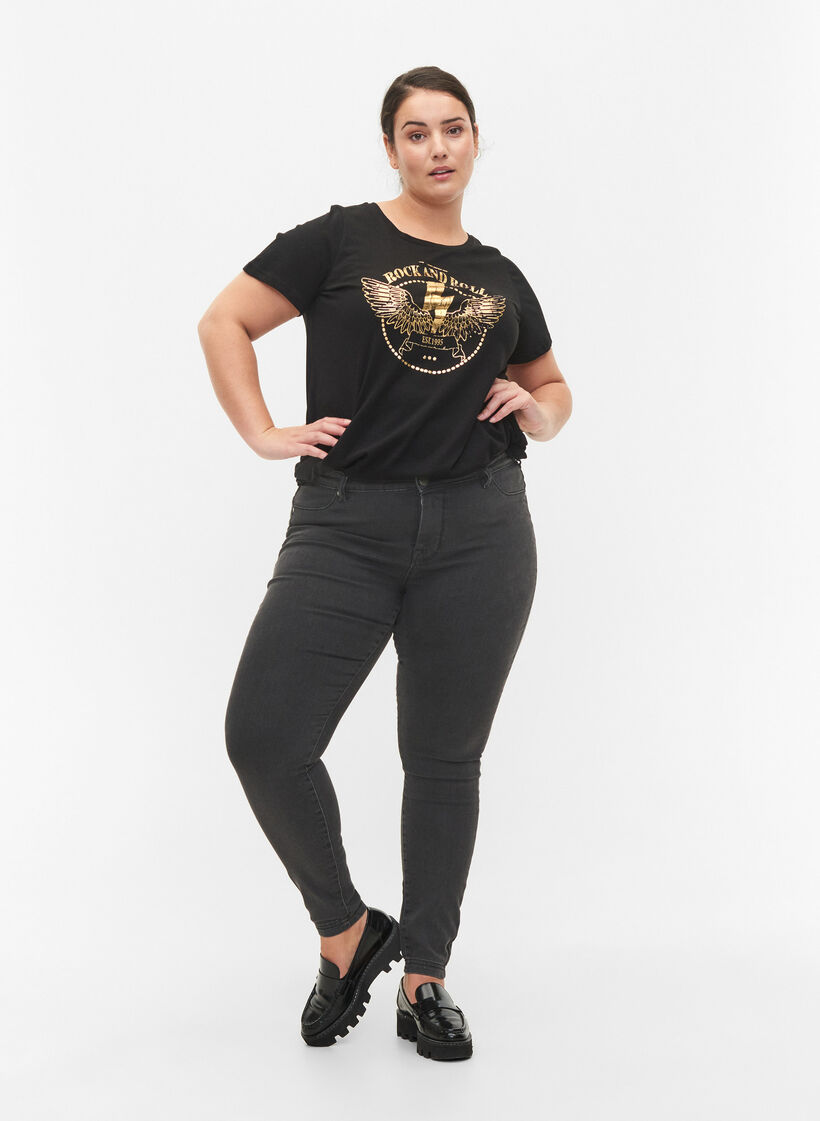 Jeggingsit puuvillasekoitteesta, Grey Denim, Model image number 0