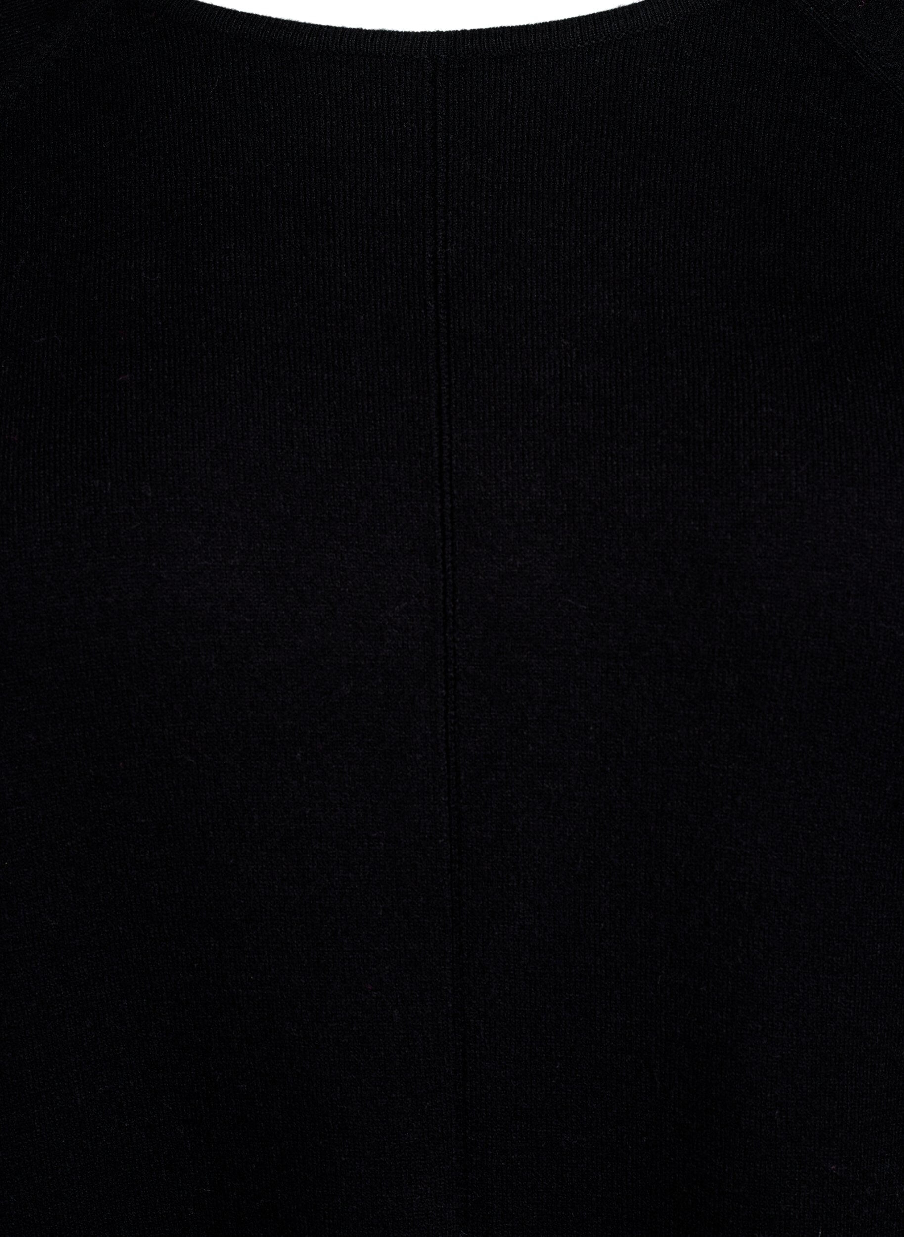 Zizzi Neulemekko py&ouml;re&auml;ll&auml; p&auml;&auml;ntiell&auml; ja neulotulla kuviolla, Black, Packshot image number 2