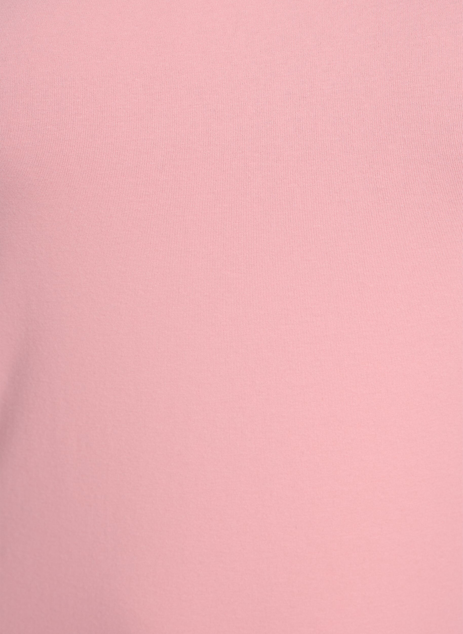 Zizzi Yksiv&auml;rinen perustoppi puuvillasta, Vaaleanpunainen, Packshot image number 2