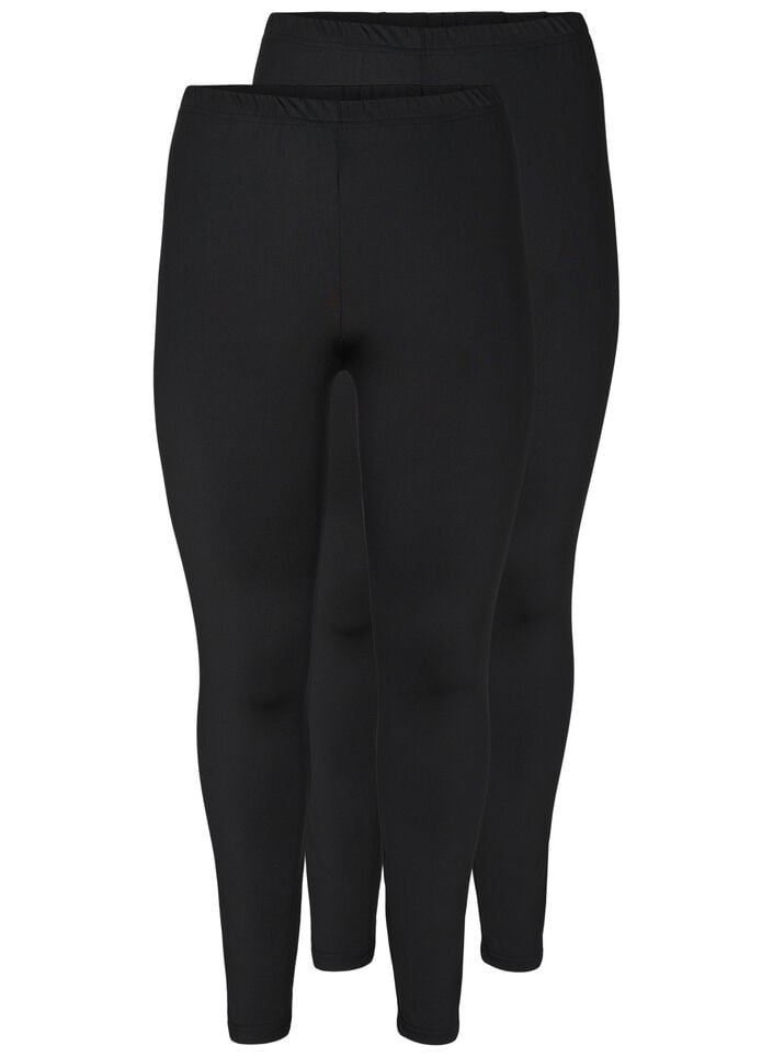 2-pack basic -leggingsit, Musta, Packshot image number 0