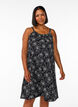 Midipituinen olkainmekko luomupuuvillaa, Musta, Model image number 0