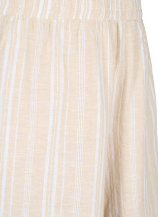 Raidalliset shortsit pellava-viskoosisekoitetta, Beige White Stripe, Packshot image number 2