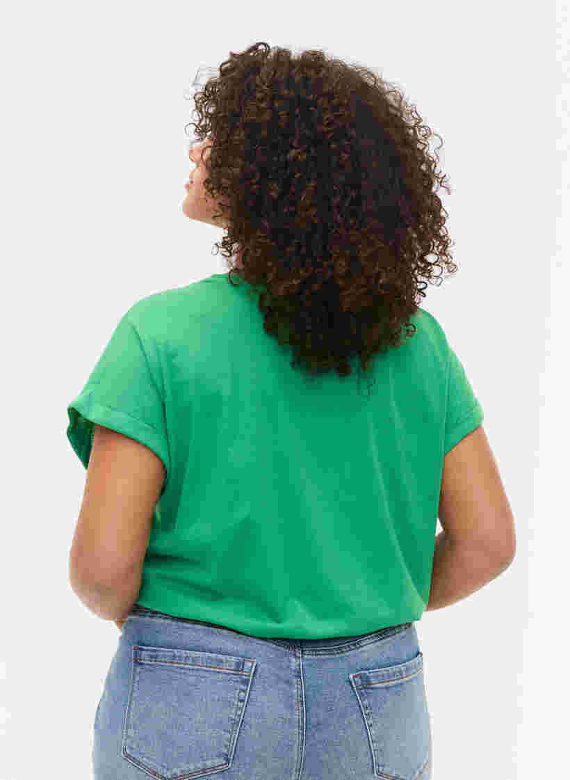 Lyhythihainen t-paita puuvillasekoitteesta, Kelly Green, Model image number 1