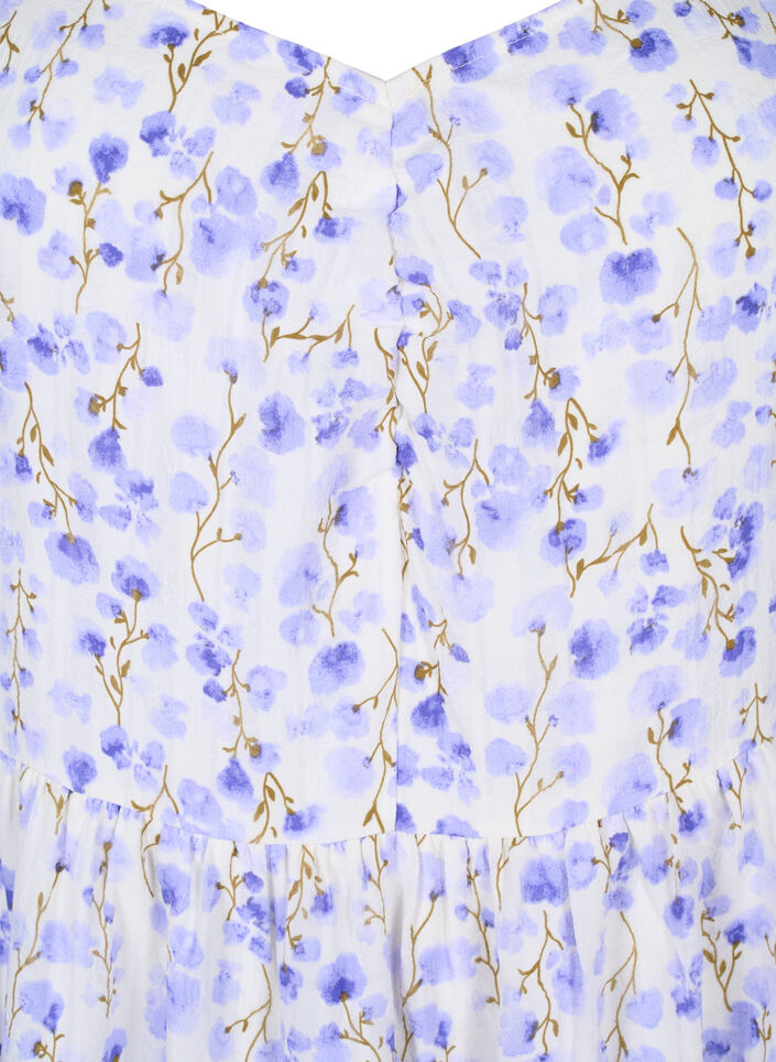 Kesämekko, jossa on kukkakuviointi ja pitsisiä yksityiskohtia, Sand Verbena AOP, Packshot image number 2