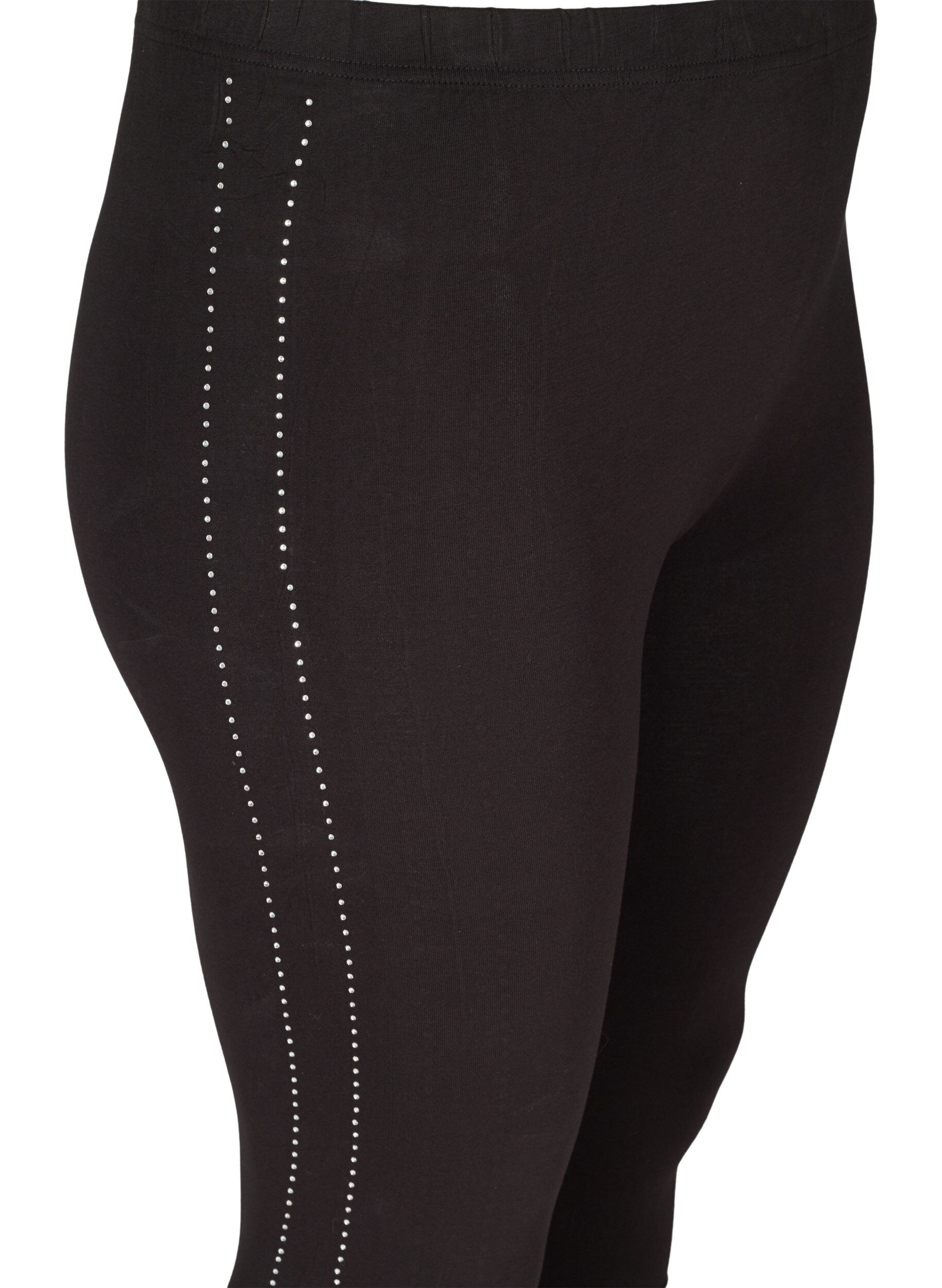 ZizziViskoosileggingsit koristekivill&auml;, Black, Packshot image number 2