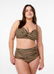 Korkeavy&ouml;t&auml;r&ouml;iset raidalliset bikinialaosat, Ruskea, Model image number 0