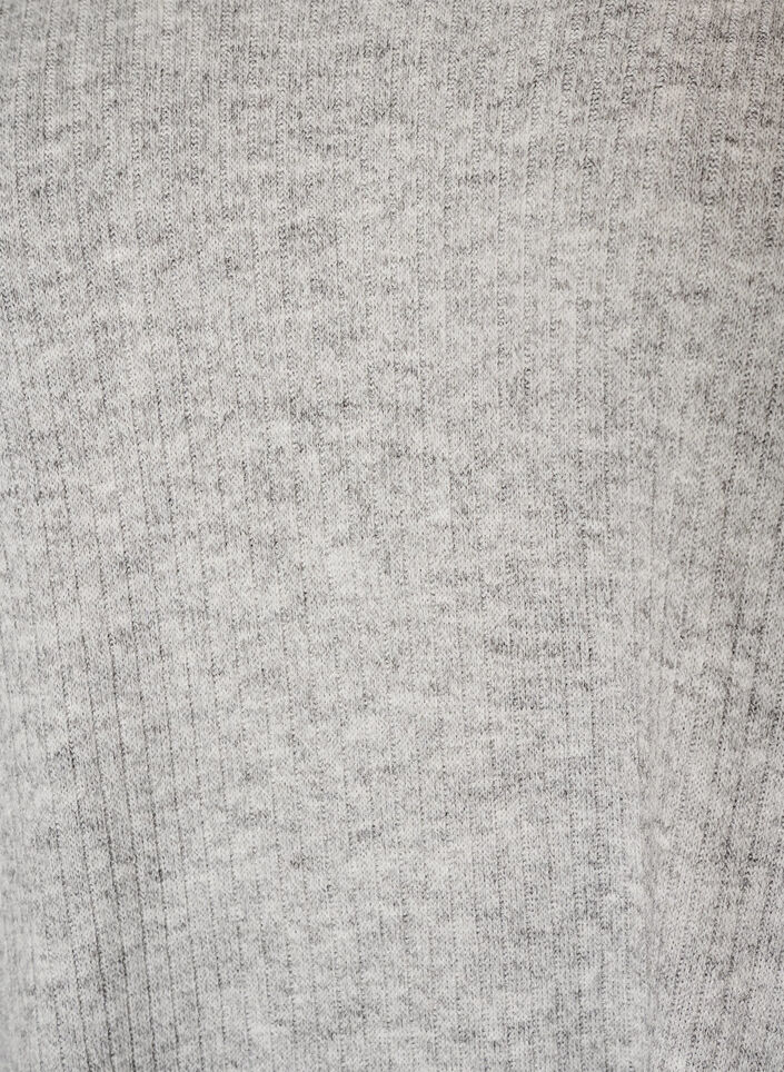Jersey-pusero ribatulla tekstuurilla ja V-p&auml;&auml;ntiell&auml;, Harmaa, Packshot image number 2