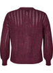 Neulottu neuletakki rei'itetyll&auml; kuviolla, Tumma Bordeaux, Packshot image number 1