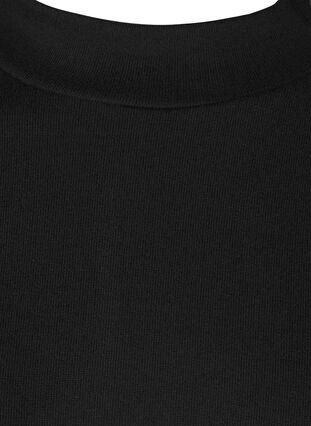 Yksivärinen poncho napeilla, Black, Packshot image number 2