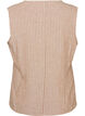 Raidallinen liivi pellavaa ja viskoosia, Beige, Packshot image number 1