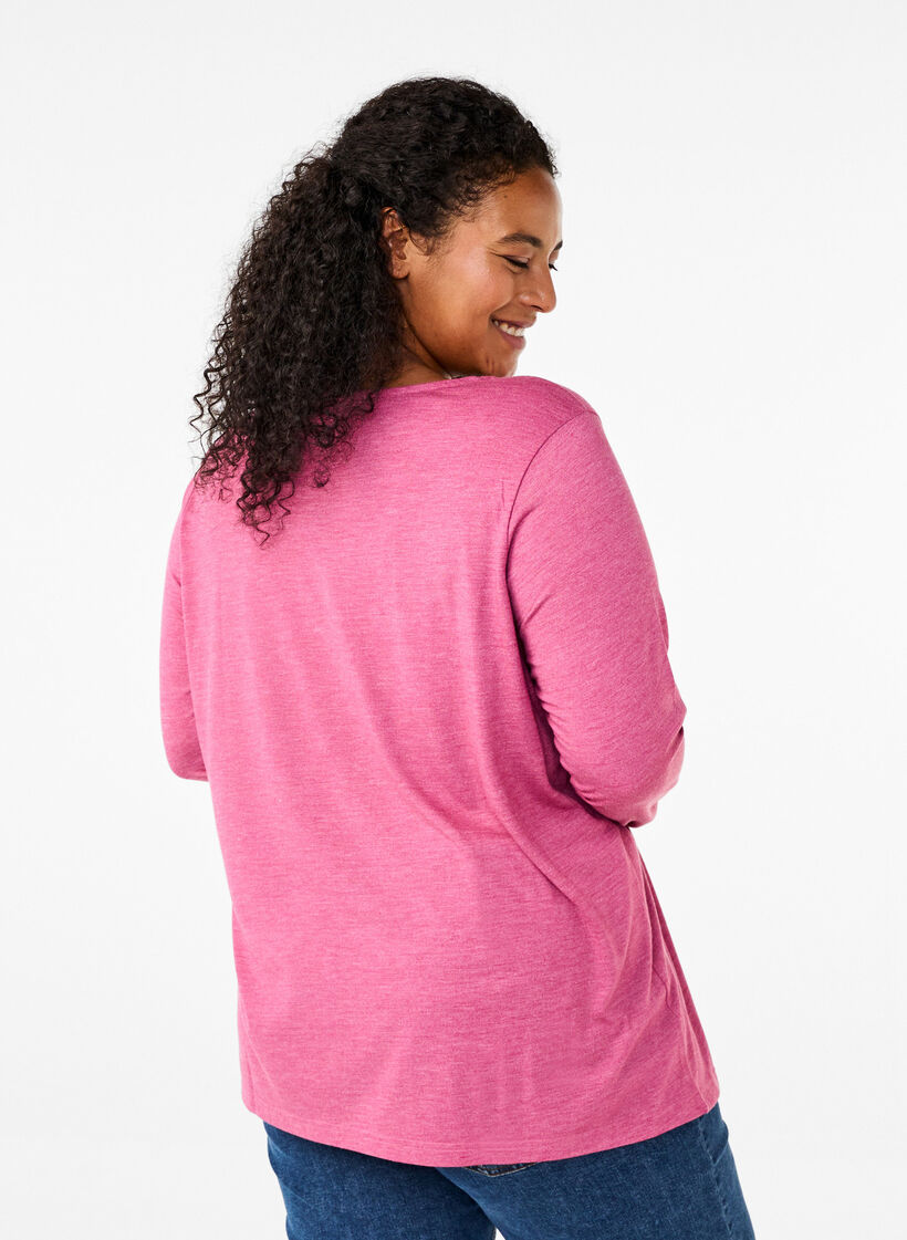 Pitkähihainen T-paita, jossa pyöreä pääntie, Malaga Mel., Model image number 1