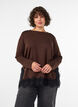 Jersey-pusero pitsisomisteilla, Ruskea, Model image number 0